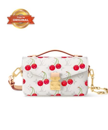 [True-to-ORIGINAL] Louis Vuitton LV x TM Pochette Métis East West Cherry Canvas For Women 8.5in/21.5cm M14231