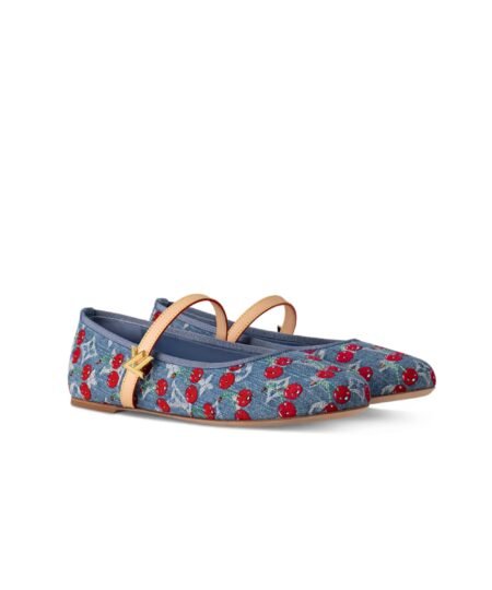 Louis Vuitton LV x TM Romy Flat Ballerina Denim For Women 1AHKOV