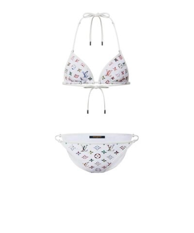 Louis Vuitton Vintage Floral Monogram Bikini White For Women 1AALTX