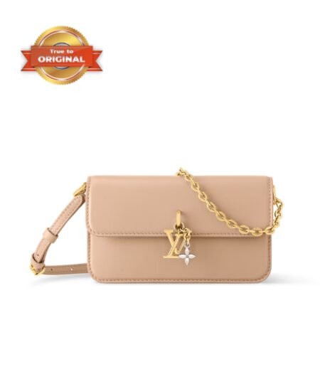 [True-to-ORIGINAL] Louis Vuitton Wallet On Chain LV Bloom Sand For Women 7.9in/20cm M14581