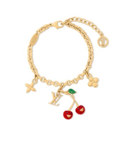 Louis Vuitton LV x TM Cerise Bracelet Gold-Toned For Women M1691A