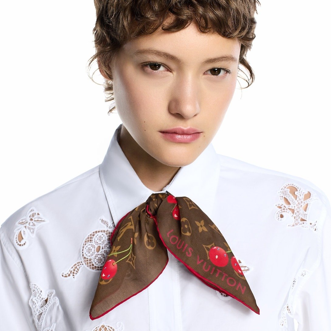 Louis Vuitton LV x TM Monogram Cerise Square 55 Brown For Women 21.7in/55cm M96090 - Image 3