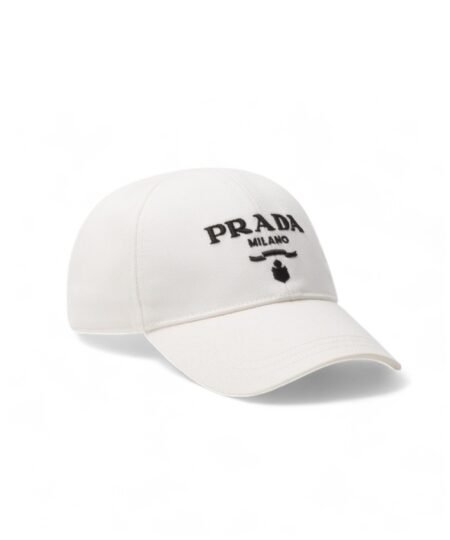 Prada Drill Baseball Cap White For Men 1HC274_2CXL_F0009