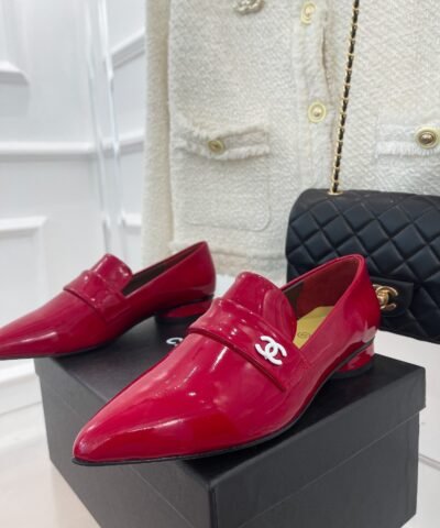 Chanel Women’s Loafer With Logo Red For Women