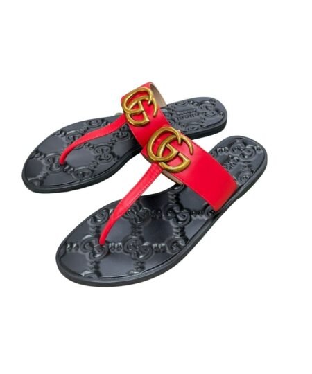 Gucci Thong Sandal With Double G Red For Women ‎