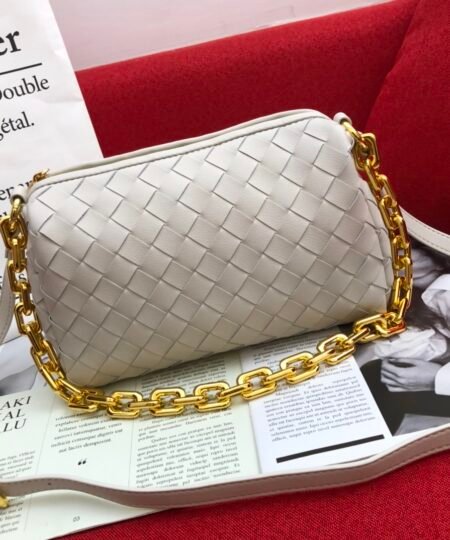 Bottega Veneta Crossbody Bag White, For Women, Women's Bags 9.4in/24cm