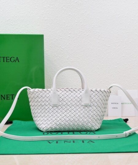 Bottega Veneta Mini Cabat White, For Women, Women's Bags 7.9in/20cm 709464V1OW19009