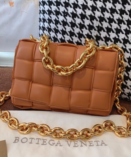 Bottega Veneta Chain Cassette Brown, For Women, Women’s Bags 10.2in/26cm