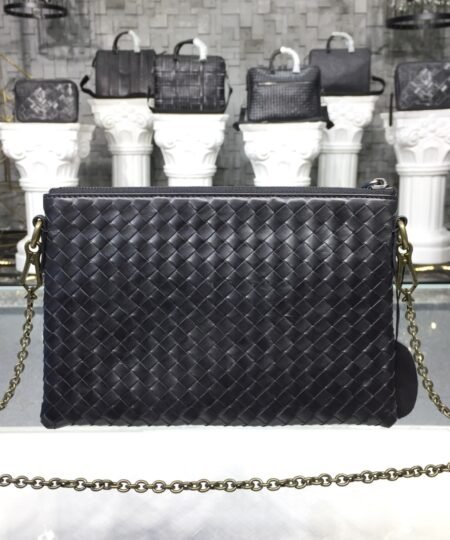 Bottega Veneta Chain Shoulder Bag Black, For Women, Women’s Bags 9.6in/24.5cm
