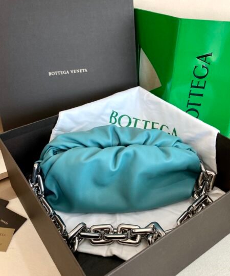 Bottega Veneta Chain Pouch Light Blue, For Women, Women’s Bags 12.2in/31cm