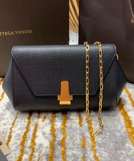 Bottega Veneta Mini Angle Palmellato Bag Black, For Women, Women’s Bags 7.5in/19cm