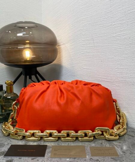 Bottega Veneta Chain Pouch Orange, For Women, Women’s Bags 12.2in/31cm