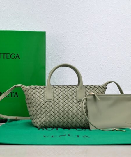 Bottega Veneta Mini Cabat Green, For Women, Women's Bags 7.9in/20cm