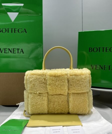 Bottega Veneta Small Arco Tote Bag Yellow, For Women, Women's Bags 11.8in/30cm