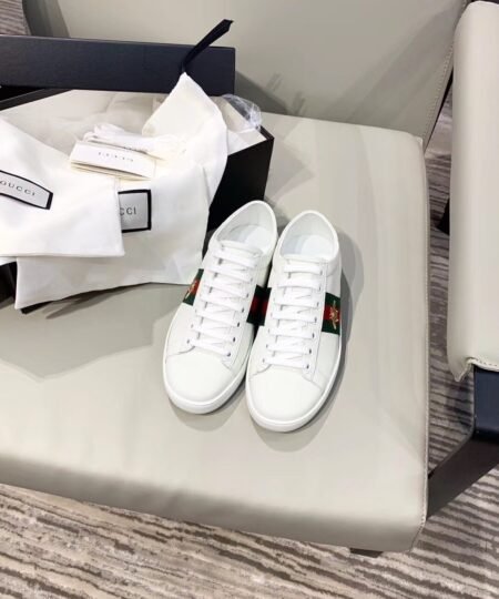 Gucci Women’s Ace Sneaker With Bee White For Women GG