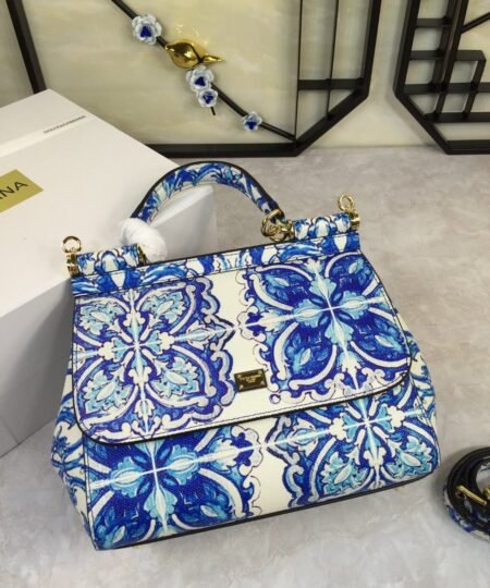 Dolce & Gabbana Medium Sicily Handbag In Dauphine Muticolour For Women 10.2in/26cm DG