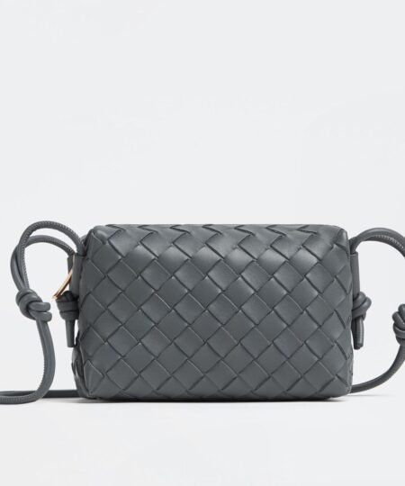 Bottega Veneta Mini Loop Camera Bag Grey For Women 17cm / 6.7in 680254V1G111233
