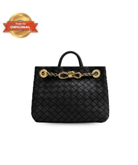 [True-to-ORIGINAL] Bottega Veneta Small Andiamo With Chain Bag Black 25cm/9.8in – 786008VCPP11019