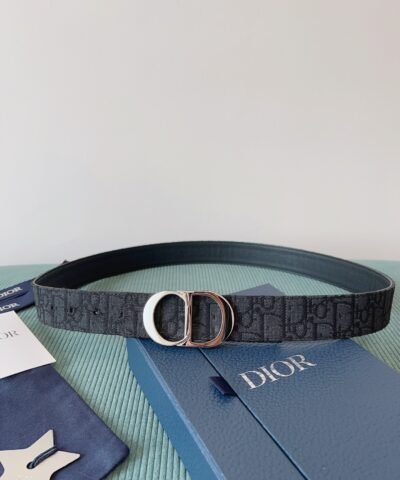 Dior 30 Montaigne Reversible Belt Black For Women