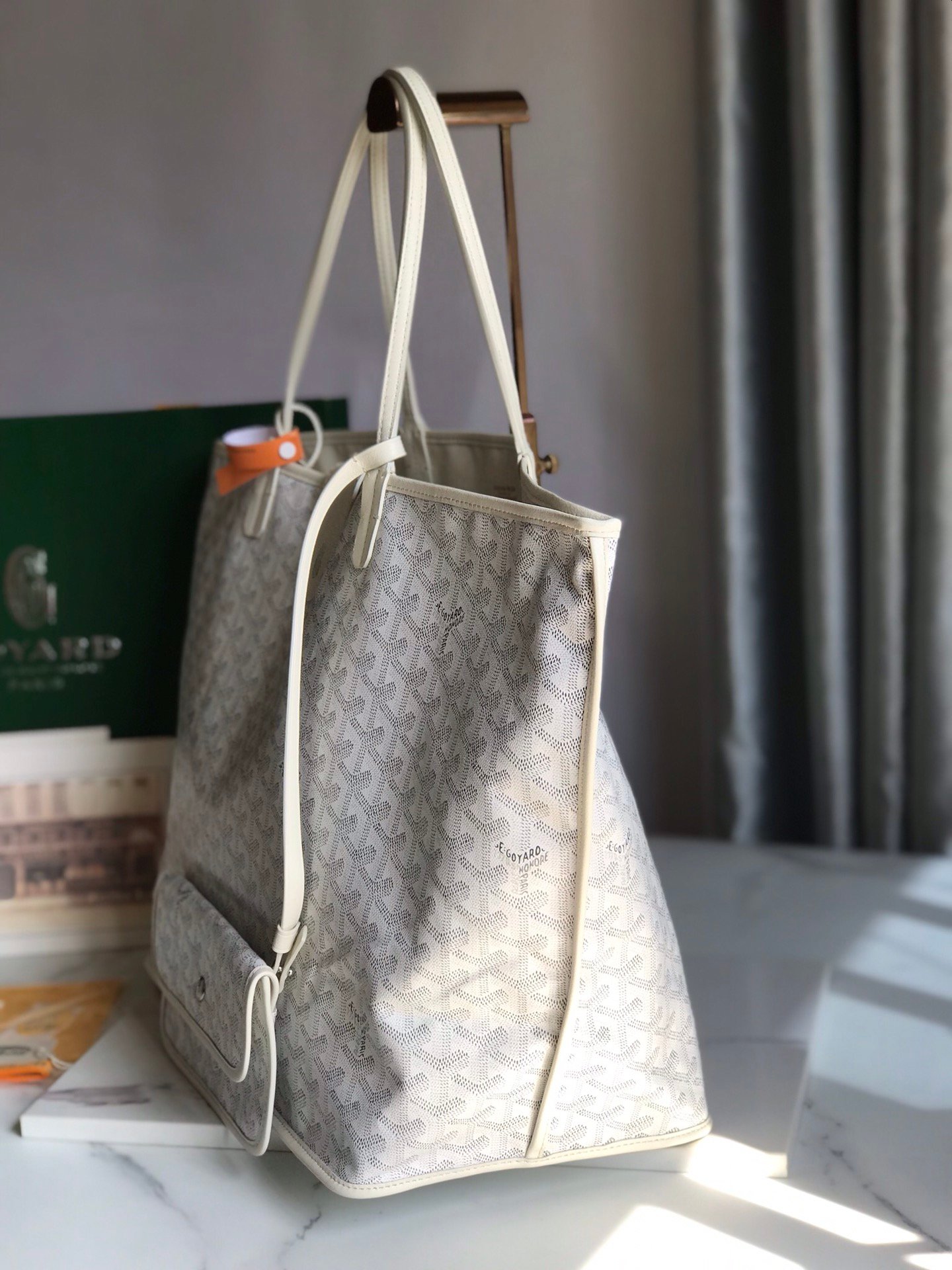 Goyard Saint Louis Gm Bag White For Women 15.7in/40cm STLOUIGMLTY50CL50P - Image 3
