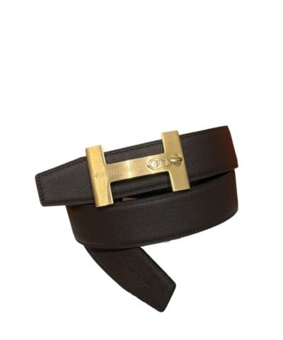 Hermès “H-Zip” 38mm Reversible Belt Dark Brown & Black