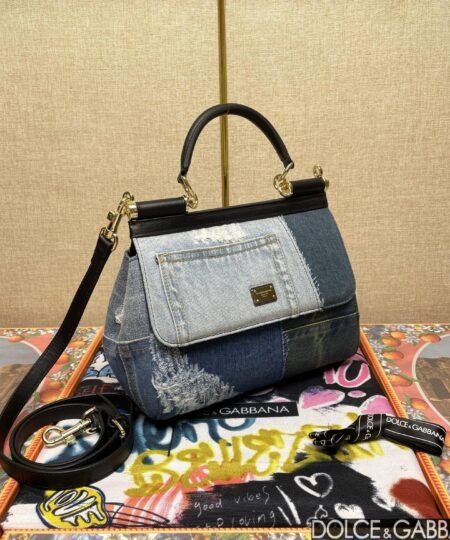 Alternative view of Dolce & Gabbana Large Sicily Handbag Blue For Women 11.4in/29cm