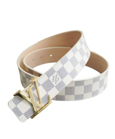 Louis Vuitton LV Initiales Damier Azur Canvas Belt Grey For Women M9609U