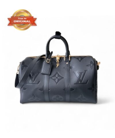 [True-to-ORIGINAL] Louis Vuitton Keepall Bandoulière 45 Bag Black For Men 17,7in/45cm M45532