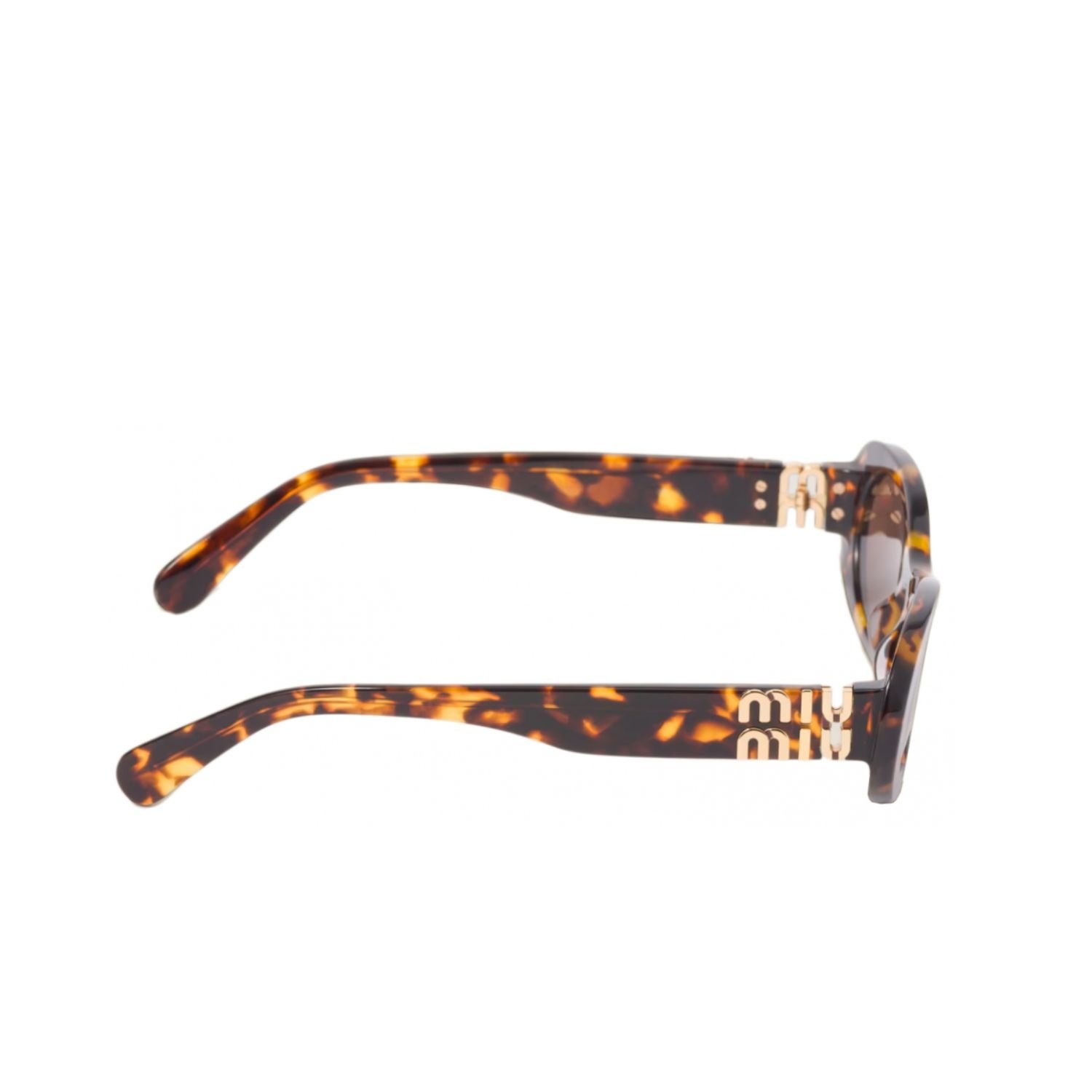 Miu Miu Oval Classes Tortoiseshell Sunglasses For Women - Image 3