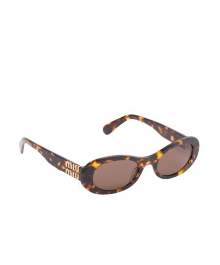 Miu Miu Oval Classes Tortoiseshell Sunglasses For Women