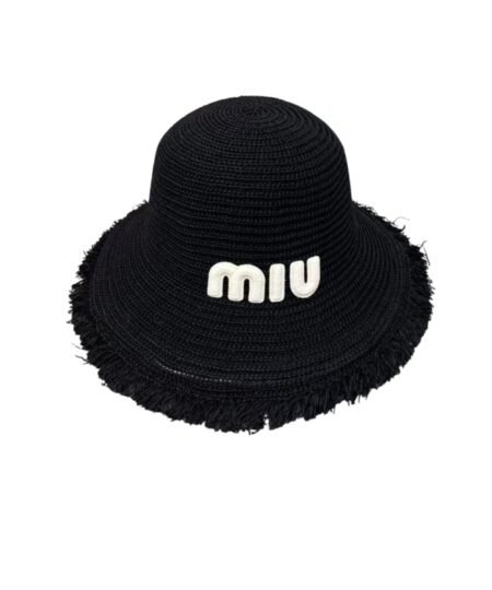 Miu Miu Knit Bucket Hat Black For Women 57cm/ 22.4in