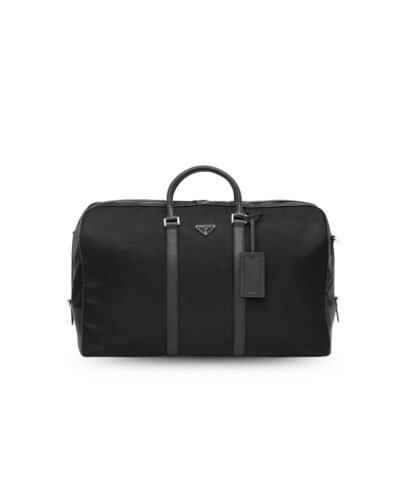 Prada Re-Nylon And Leather Duffle Bag For Men 21.7in/55cm 2VC013_2DMH_F0002_V_SOO
