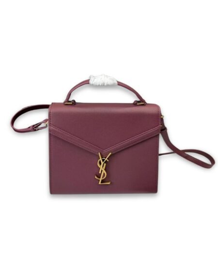 Saint Laurent Cassandra Medium Top Handle Bag Deep Burgundy For Women 9.6in/24.5cm YSL