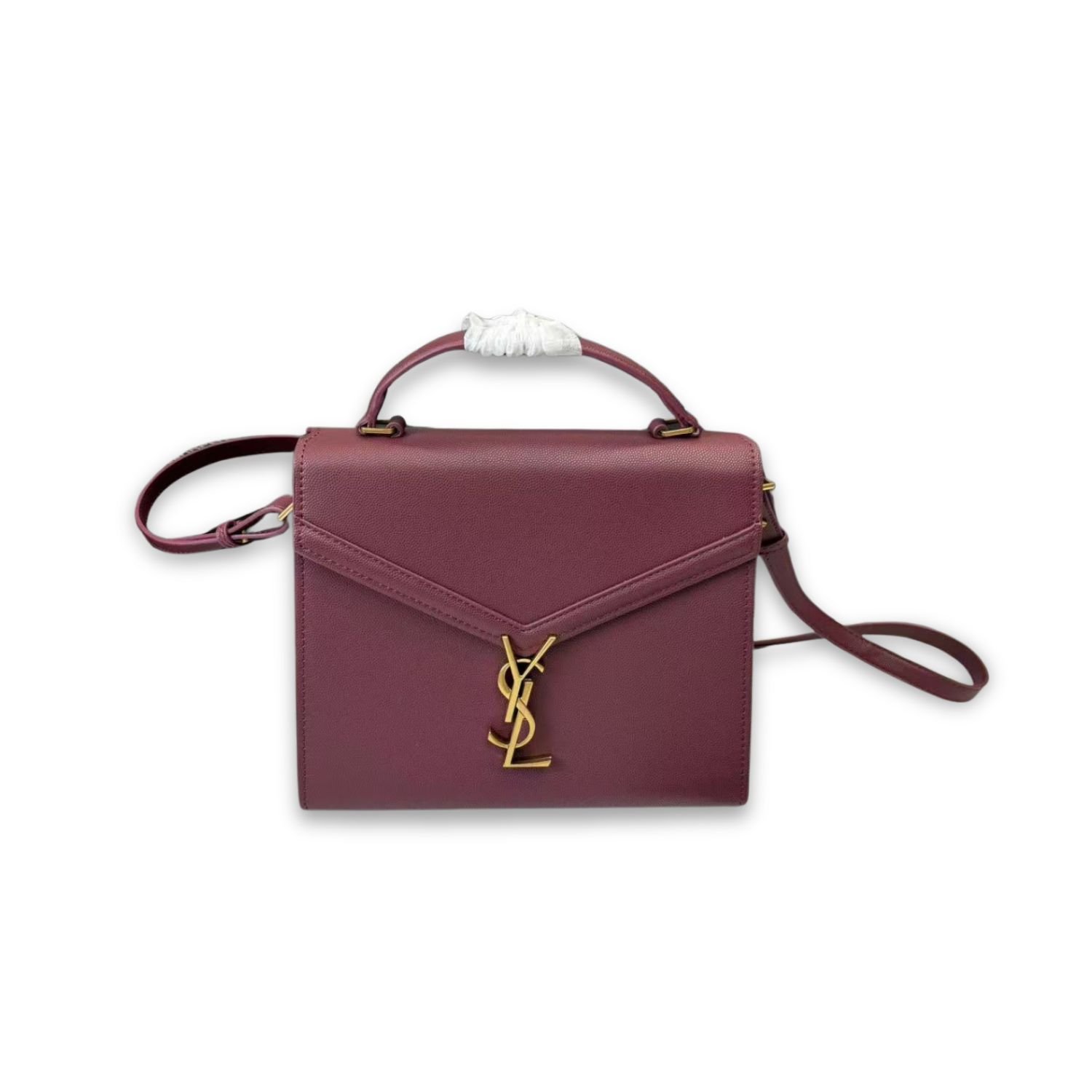 Saint Laurent Cassandra Medium Top Handle Bag Deep Burgundy For Women 9.6in/24.5cm YSL