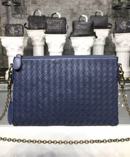 Bottega Veneta Chain Shoulder Bag Blue, For Women, Women’s Bags 9.6in/24.5cm