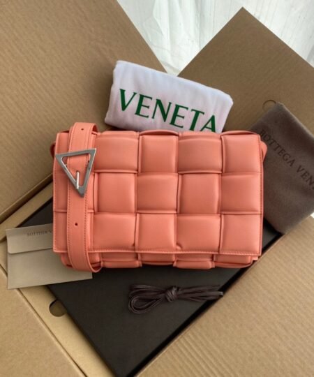 Bottega Veneta Padded Cassette Pink, For Women, Women’s Bags 10.2in/26cm