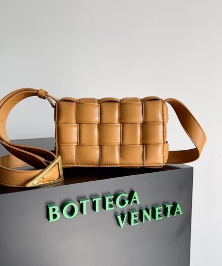 Bottega Veneta Small Padded Cassette Brown, For Women, Women's Bags 7.5in/19cm