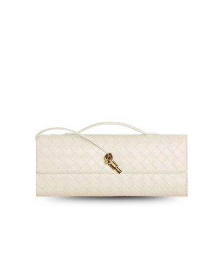 Bottega Veneta Andiamo Clutch Sea Salt For Women 31cm/12.2in 741511VCPP39195