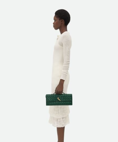 Alternative view of Bottega Veneta Andiamo Clutch Emerald Green For Women 31cm/12.2in 741511VCPP33050