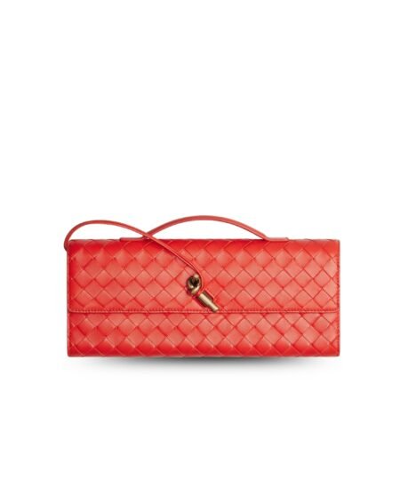 Bottega Veneta Andiamo Clutch Cherry Tomato For Women 31cm/12.2in 741511VCPP36529