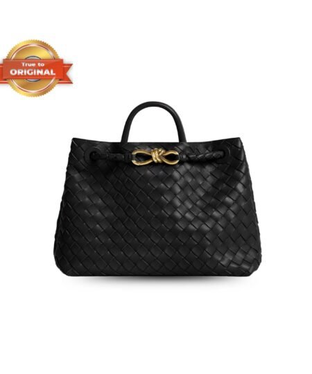 [True-to-ORIGINAL] Bottega Veneta Medium Andiamo With Chain Bag Black 32cm/12.6in – 766016VCPP11139
