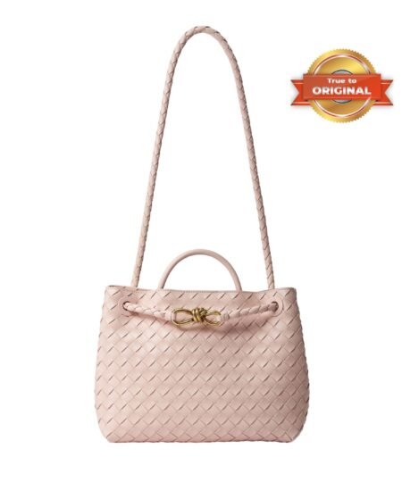 Alternative view of [True-to-ORIGINAL] Bottega Veneta Medium Andiamo With Chain Bag Pink 32cm/12.6in – 766016VCPP16814
