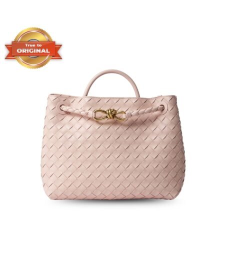 [True-to-ORIGINAL] Bottega Veneta Medium Andiamo With Chain Bag Pink 32cm/12.6in – 766016VCPP16814
