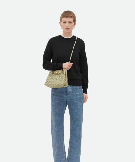 Alternative view of [True-to-ORIGINAL] Bottega Veneta Small Andiamo Travertine For Women 25cm/9.8in 766014VCPP12943