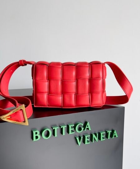 Bottega Veneta Small Padded Cassette Red, For Women, Women's Bags 7.5in/19cm