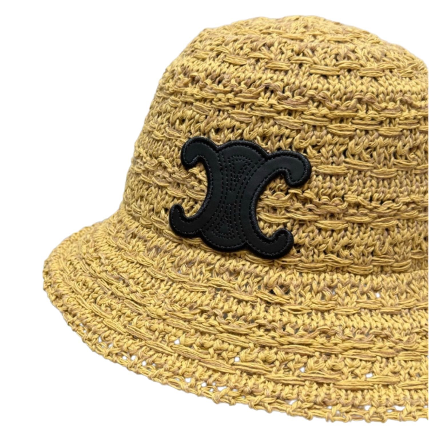 Celine Bucket Hat In Raffia Natural Tan For Women 57cm/22.4in - Image 3