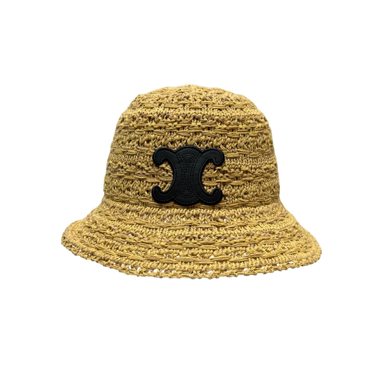 Celine Bucket Hat In Raffia Natural Tan For Women 57cm/22.4in