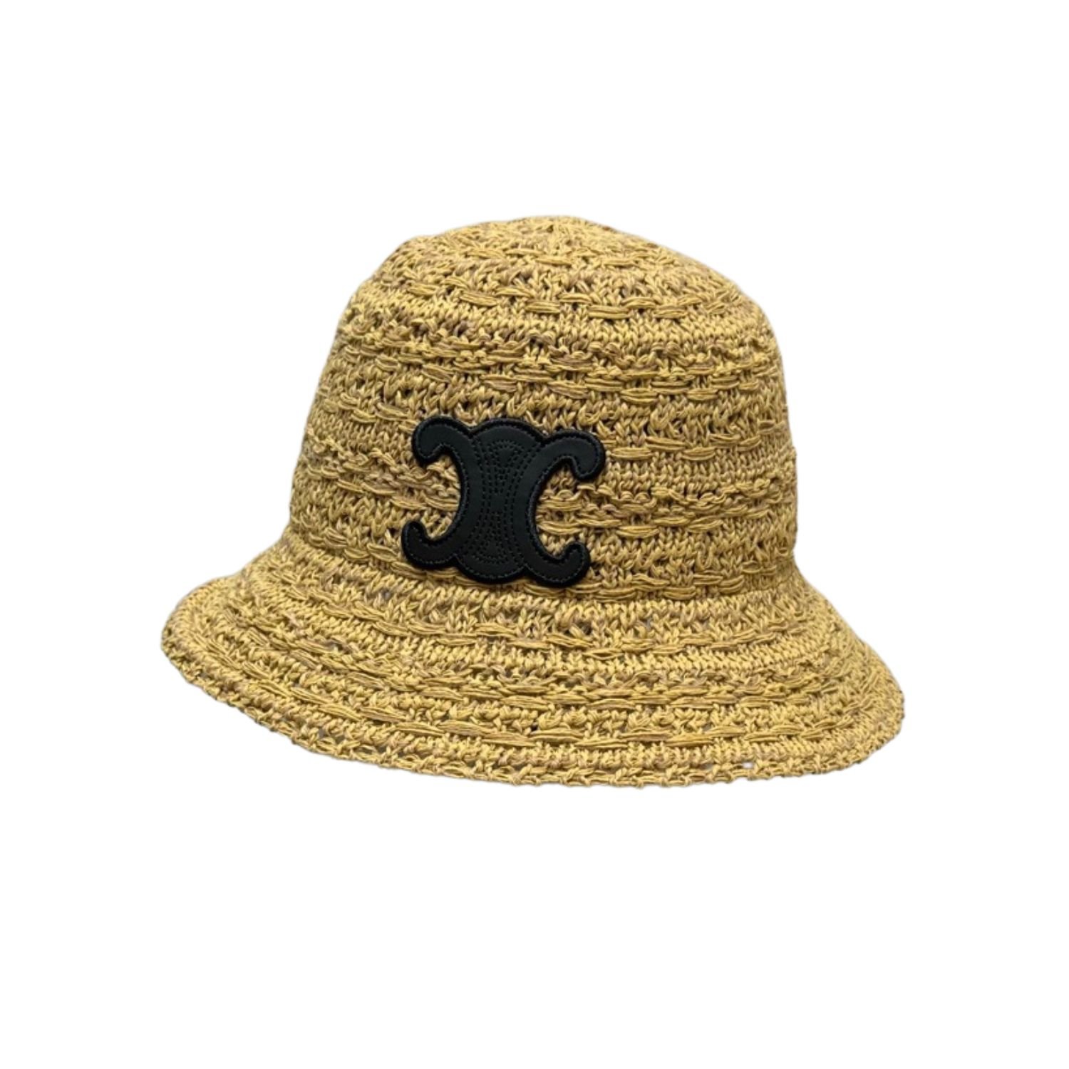 Celine Bucket Hat In Raffia Natural Tan For Women 57cm/22.4in - Image 4
