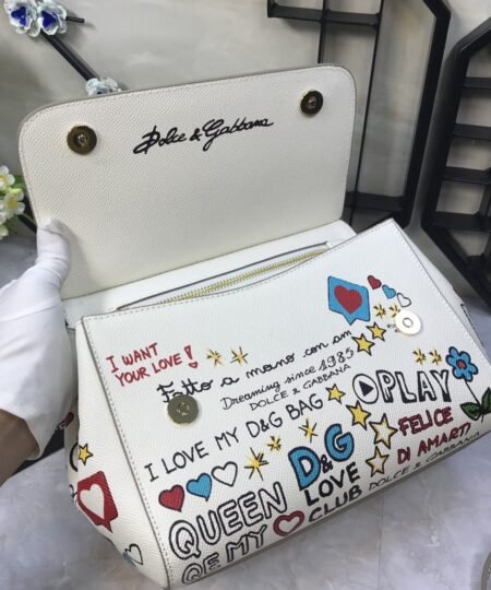 Alternative view of Dolce & Gabbana Medium Sicily Handbag Unique Print Motifs Muticolour For Women 10.2in/26cm DG