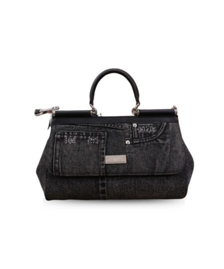Dolce & Gabbana Sicily Handbag Black For Women 11.4in/29cm